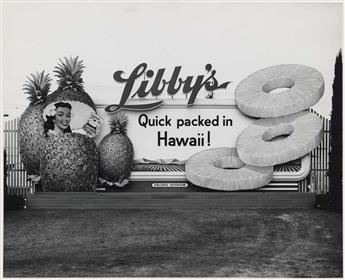 (PACIFIC OUTDOOR BILLBOARDS) Collection of 40 photographs chronicling the age of hyper-real and ultra-enticing advertising, displayed h
